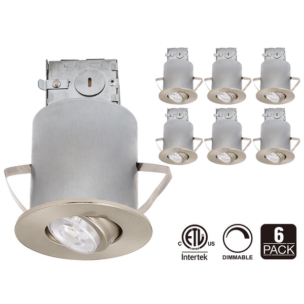 Shop 3" IC Rated Recessed Lighting Kit, Swivel Trim, LED Dimmable Bulb